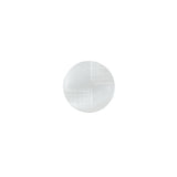 Italian White Plastic Shank Back Button - 18L/11.5mm