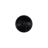 Italian Black Floral Nylon Button with Rhinestone Center - 20L/12.5mm