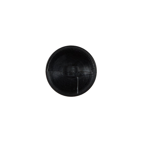 Italian Black Floral Nylon Button with Rhinestone Center - 20L/12.5mm