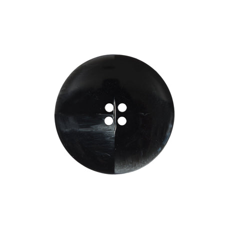Italian Black and Clear Coconut 4-Hole Button - 36L/23mm
