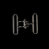 Italian Silver Buckle Closure - 1.625" x 1.375"