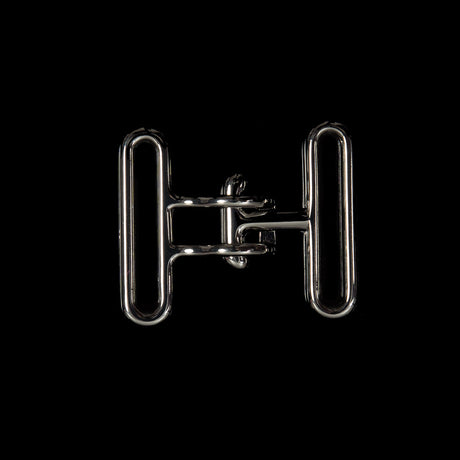 Italian Silver Buckle Closure - 1.625" x 1.375"