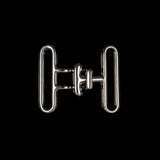 Italian Silver Buckle Closure - 1.625" x 1.375"