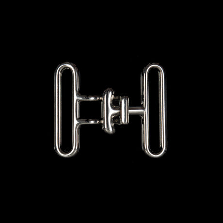 Italian Silver Buckle Closure - 1.625" x 1.375"