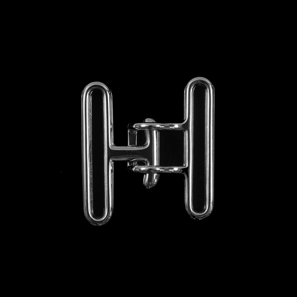 Italian Silver Buckle Closure - 1.625" x 1.75"