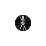 Italian White Floral Nylon Sprayed Button - 20L/12.5mm