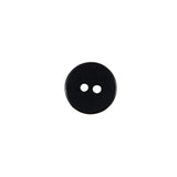 Italian Black 2-Hole Button - 18L/11.5mm