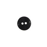 Italian Black 2-Hole Button - 18L/11.5mm