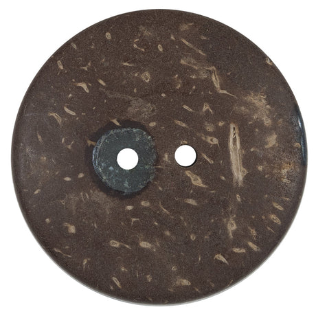 Italian Black and Ivory Swirl 2-Hole Button - 64L/40.5mm