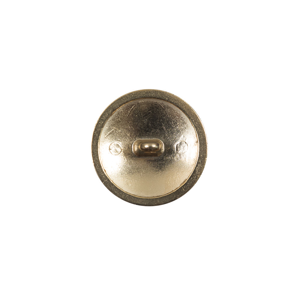 Italian Gold Metal Emblem Button - 24L/15mm