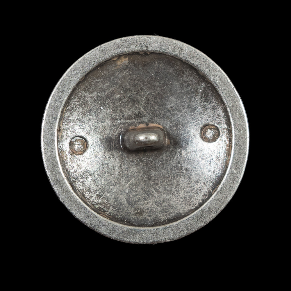 Italian Silver Metal Crest Button - 44L/28mm