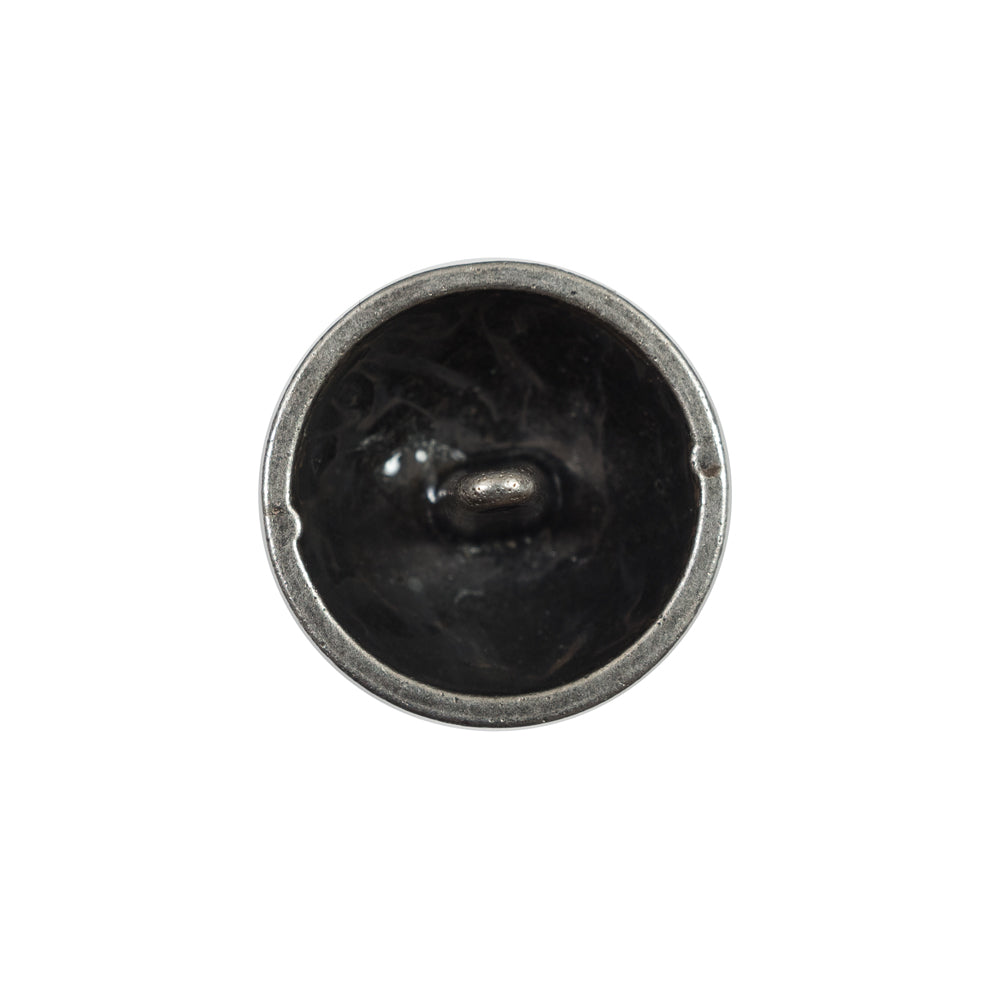 Italian Silver Metal Crest Button - 32L/20mm