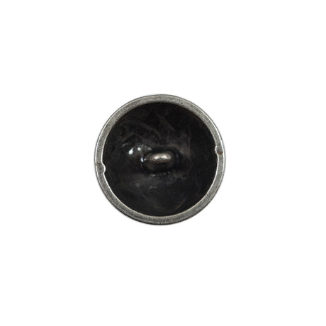 Italian Silver Metal Crest Button - 24L/15mm