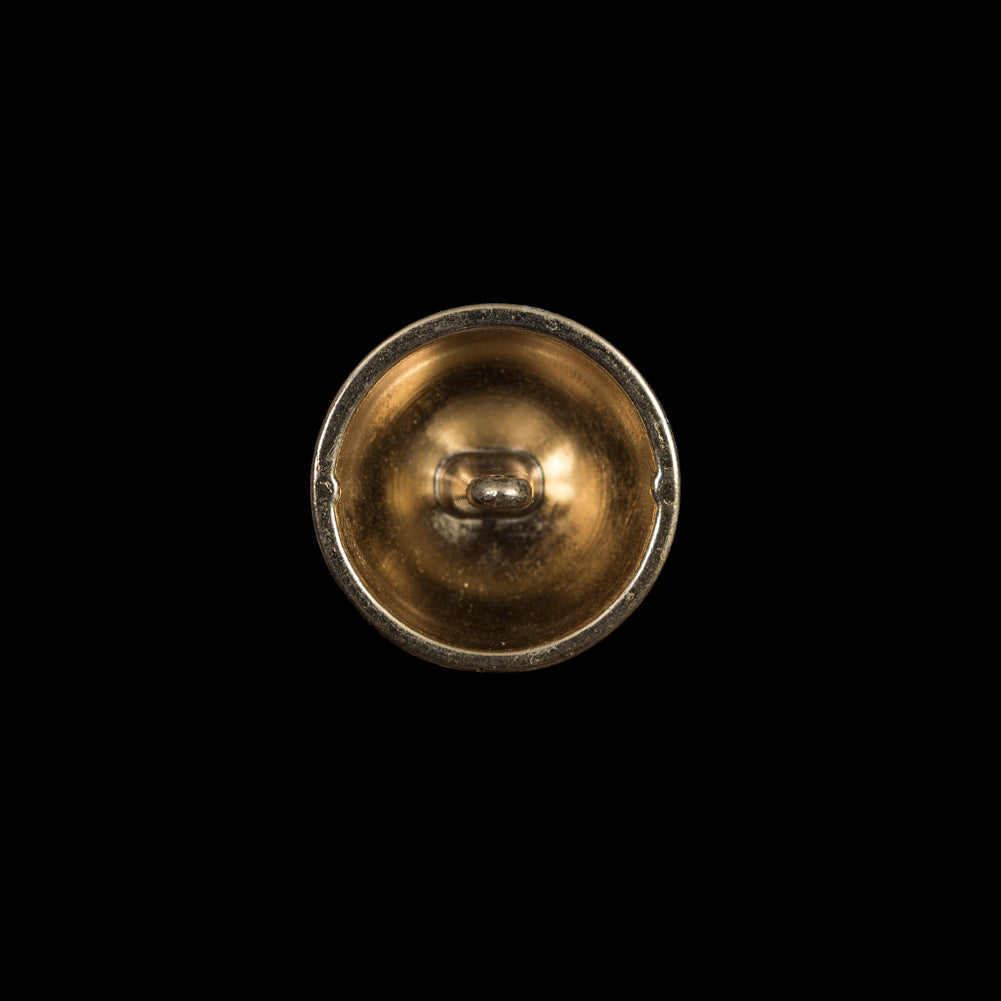 Italian Gold Metal Crest Button - 24L/15mm