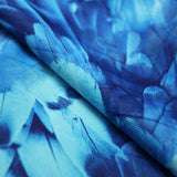 Tropical Feathers Polyester Spandex Fabric - Multicolor Feather Print, 58/60" Width, 200 GSM (1 Yard)