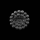 Italian Silver Crystal Brooch - 2"