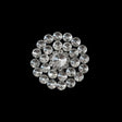 Italian Silver Crystal Brooch - 2"
