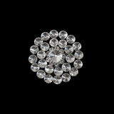 Italian Silver Crystal Brooch - 2"