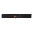 Italian Black and Gold Snap Closure - 6"