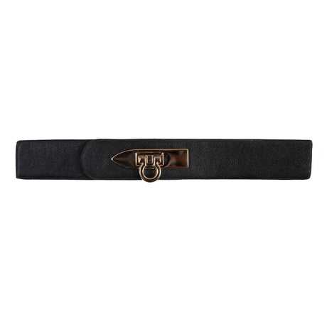 Italian Black and Gold Snap Closure - 6"