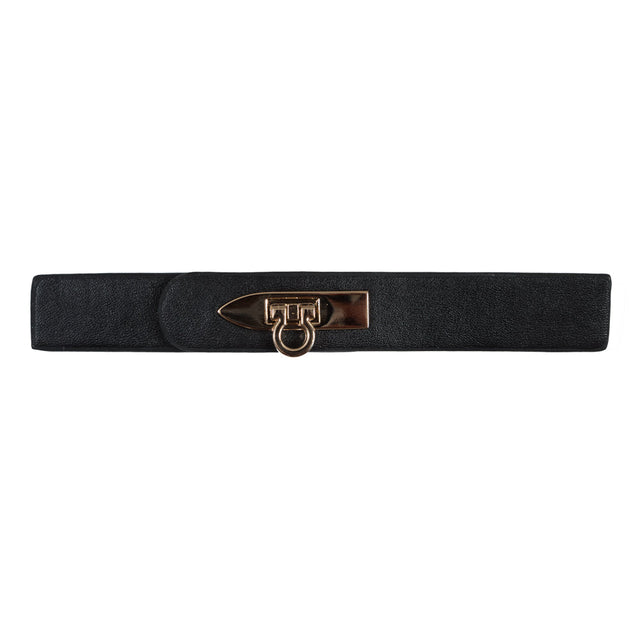 Italian Black and Gold Snap Closure - 6"