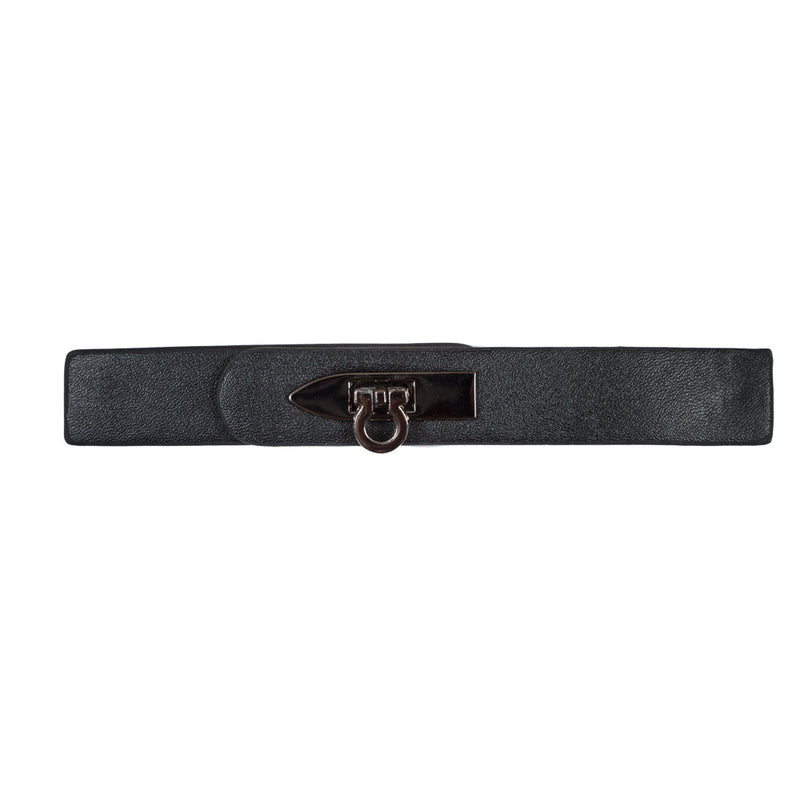 Italian Black and Gunmetal Snap Closure - 6"