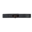 Italian Black and Gunmetal Snap Closure - 6"
