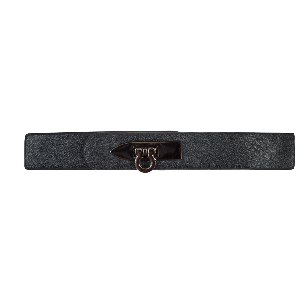 Italian Black and Gunmetal Snap Closure - 6"