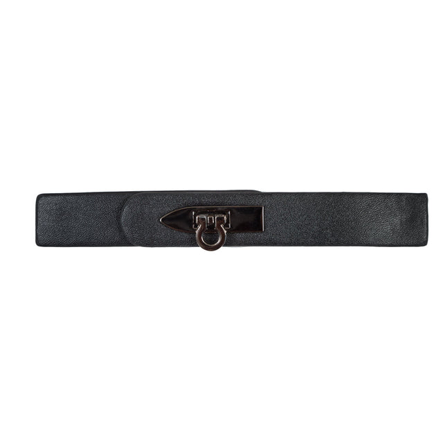 Italian Black and Gunmetal Snap Closure - 6"