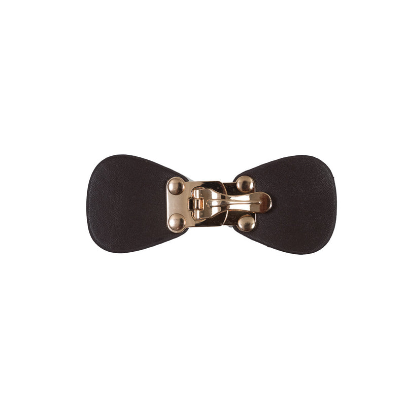 Italian Brown and Gold Clasp Closure - 4"