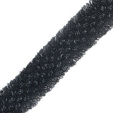 Italian Black and Metallic Silver Woven Trim - 1.25"