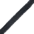 Italian Black and Metallic Silver Woven Trim - 1.25"