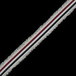 Italian Red, White and Blue Woven Trim - 1.25"