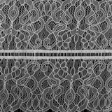 Italian Fine White Lace Trim with Eyelash Edges - 7"