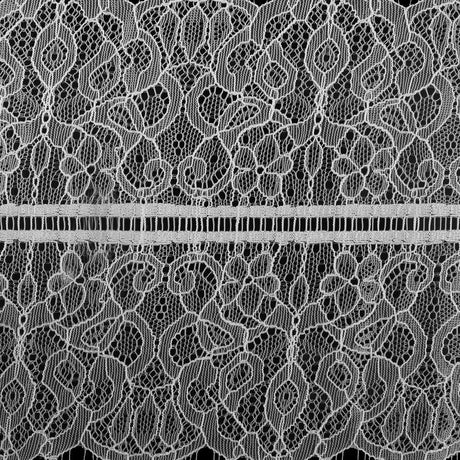 Italian Fine White Lace Trim with Eyelash Edges - 7"