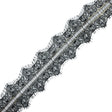 Italian Metallic Black and Gold Scalloped Lace Trim - 3"