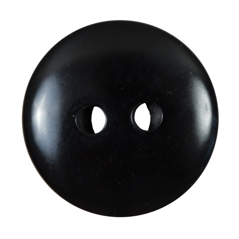 Italian Black and Silver Iridescent 2-Hole Button - 54L/34mm