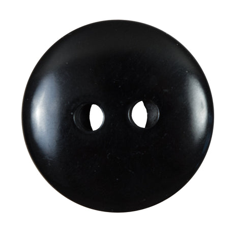 Italian Black and Silver Iridescent 2-Hole Button - 54L/34mm