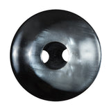Italian Black and Silver Iridescent 2-Hole Button - 54L/34mm