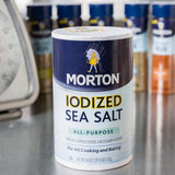 Morton All-Purpose Iodized Sea Salt 26 oz. - 12/Case