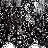 Italian Black and Brown Flocked Lace Trim - 8"