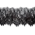 Italian Black and Brown Flocked Lace Trim - 8"