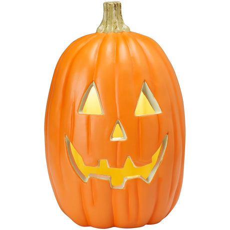 Haunted Living 1.5-ft Lighted Jack-O-Lantern Decoration – Indoor Halloween Pumpkin