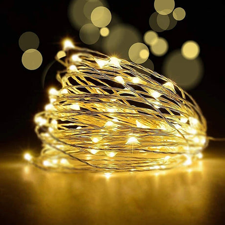 Solar Powered 200 LED 72 ft Copper Wire Fairy Light – 8 Light Modes