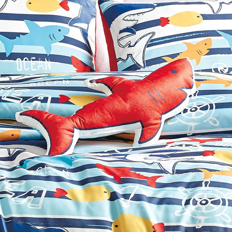 Kids Ocean Life Printed 4 Pieces Comforter Set