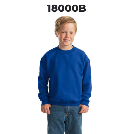 Gildan® Youth Heavy Blend Crewneck Long Sleeve Sweatshirt