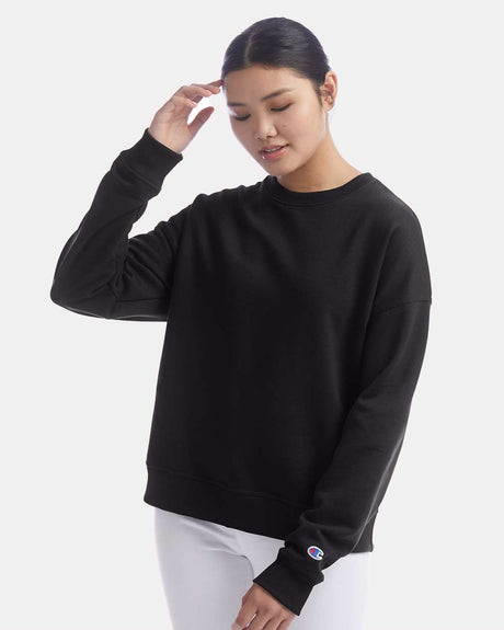 Champion women's Powerblend fleece crewneck sweatshirt
