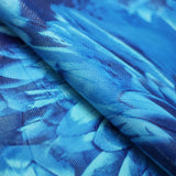 Tropical Feathers Polyester Spandex Fabric - Multicolor Feather Print, 58/60" Width, 200 GSM (1 Yard)