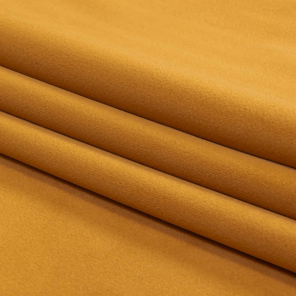 Honey Yellow Creamy Polyester Velvet