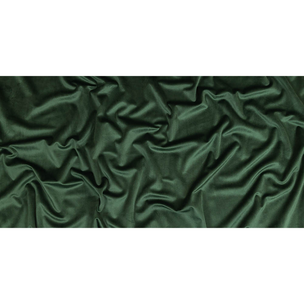 Moss Green Creamy Polyester Velvet